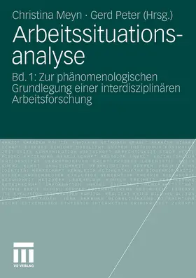 Meyn / Peter |  Arbeitssituationsanalyse | Buch |  Sack Fachmedien
