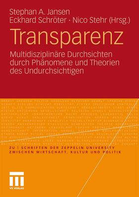 Jansen / Schröter / Stehr |  Transparenz | Buch |  Sack Fachmedien