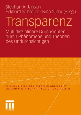 Jansen / Schröter / Stehr |  Transparenz | Buch |  Sack Fachmedien