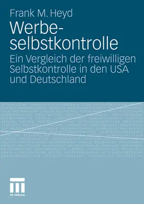 Heyd |  Werbeselbstkontrolle | Buch |  Sack Fachmedien