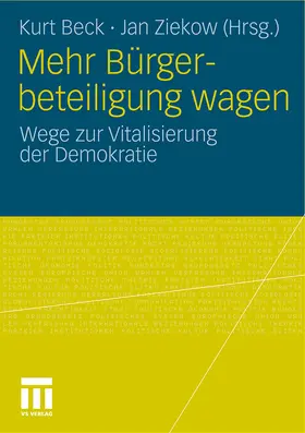 Ziekow / Beck |  Mehr Bürgerbeteiligung wagen | Buch |  Sack Fachmedien