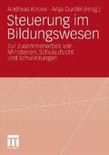 Knoke / Durdel |  Steuerung im Bildungswesen | Buch |  Sack Fachmedien