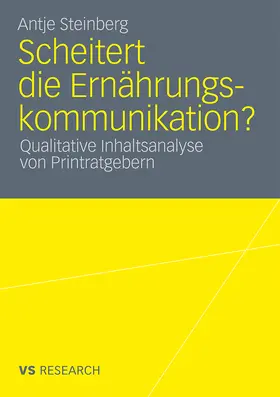 Steinberg |  Scheitert die Ernährungskommunikation? | Buch |  Sack Fachmedien