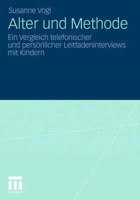 Vogl | Alter und Methode | Buch | 978-3-531-18587-3 | www.sack.de
