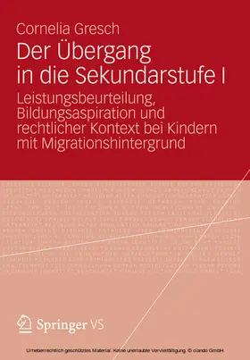 Gresch |  Der Übergang in die Sekundarstufe I | eBook | Sack Fachmedien