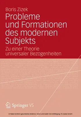 Zizek |  Probleme und Formationen des modernen Subjekts | eBook | Sack Fachmedien