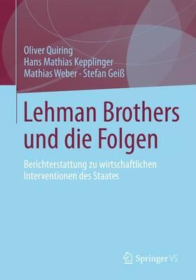 Quiring / Geiß / Kepplinger |  Lehman Brothers und die Folgen | Buch |  Sack Fachmedien