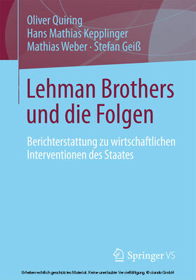 Quiring / Kepplinger / Weber |  Lehman Brothers und die Folgen | eBook | Sack Fachmedien