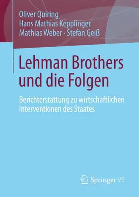 Quiring / Kepplinger / Weber | Lehman Brothers und die Folgen | E-Book | sack.de