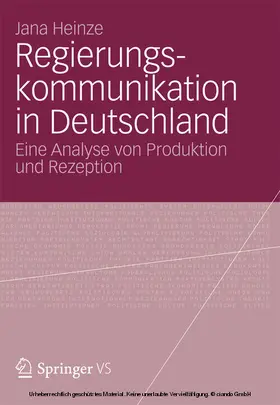 Heinze | Regierungskommunikation in Deutschland | E-Book | www.sack.de