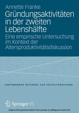 Franke |  Gründungsaktivitäten in der zweiten Lebenshälfte | eBook | Sack Fachmedien