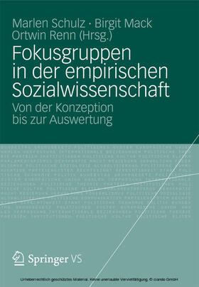 Schulz / Mack / Renn | Fokusgruppen in der empirischen Sozialwissenschaft | E-Book | sack.de