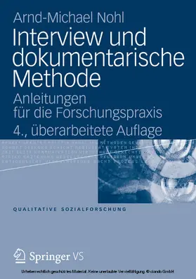 Nohl |  Interview und dokumentarische Methode | eBook | Sack Fachmedien