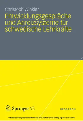 Winkler | Entwicklungsgespräche und Anreizsysteme für schwedische Lehrkräfte | E-Book | www.sack.de
