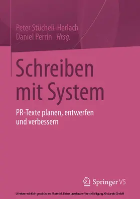 Stücheli-Herlach / Perrin |  Schreiben mit System | eBook | Sack Fachmedien