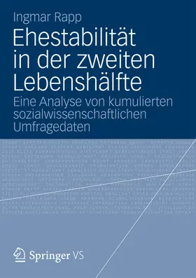 Rapp |  Ehestabilität in der zweiten Lebenshälfte | eBook | Sack Fachmedien