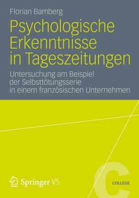 Bamberg | Psychologische Erkenntnisse in Tageszeitungen | Buch | sack.de