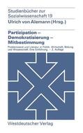 Alemann |  Partizipation ¿ Demokratisierung ¿ Mitbestimmung | Buch |  Sack Fachmedien