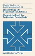 Lippert / Wakenhut |  Handwörterbuch der Politischen Psychologie | Buch |  Sack Fachmedien