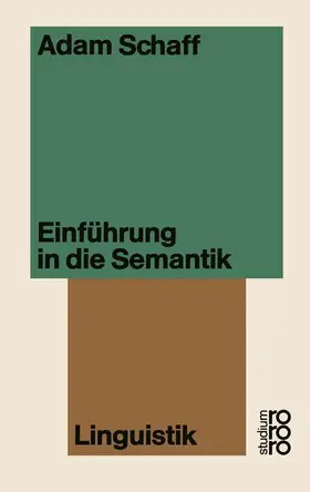 Schaff |  Einführung in die Semantik | Buch |  Sack Fachmedien