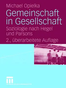 Opielka |  Gemeinschaft in Gesellschaft | Buch |  Sack Fachmedien