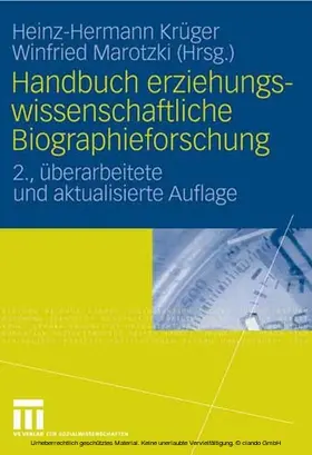 Krüger / Marotzki |  Handbuch erziehungswissenschaftliche Biographieforschung | eBook | Sack Fachmedien