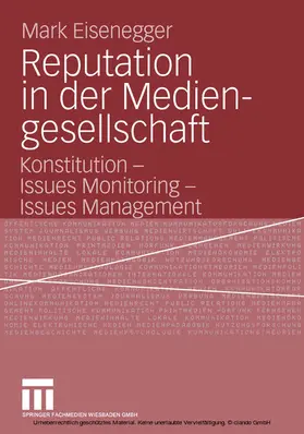 Eisenegger | Reputation in der Mediengesellschaft | E-Book | sack.de