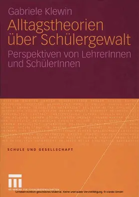 Klewin |  Alltagstheorien über Schülergewalt | eBook | Sack Fachmedien