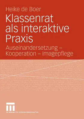 De Boer | Klassenrat als interaktive Praxis | E-Book | www.sack.de