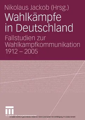 Jackob |  Wahlkämpfe in Deutschland | eBook | Sack Fachmedien