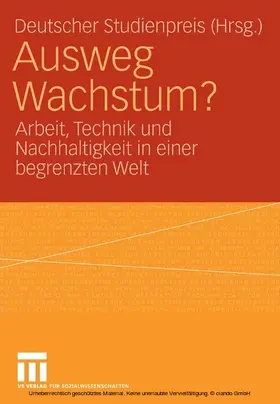 Studienpreis |  Ausweg Wachstum? | eBook | Sack Fachmedien