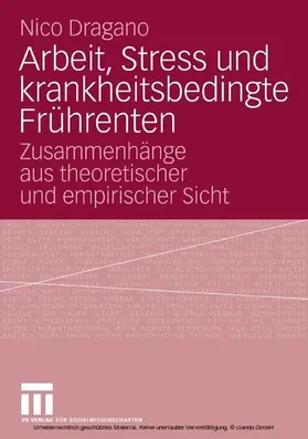 Dragano | Arbeit, Stress und krankheitsbedingte Frührenten | E-Book | www.sack.de