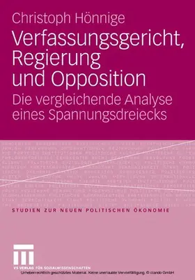 Hönnige / Honnige | Verfassungsgericht, Regierung und Opposition | E-Book | www.sack.de
