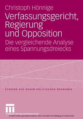 Hönnige / Honnige | Verfassungsgericht, Regierung und Opposition | E-Book | sack.de