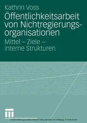 Voss |  Öffentlichkeitsarbeit von Nichtregierungsorganisationen | eBook | Sack Fachmedien