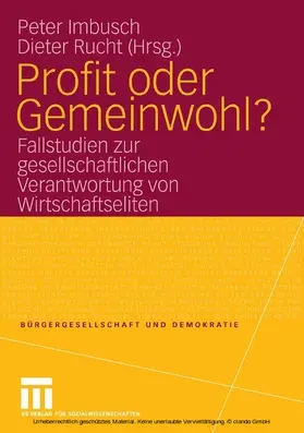 Imbusch / Rucht | Profit oder Gemeinwohl? | E-Book | sack.de