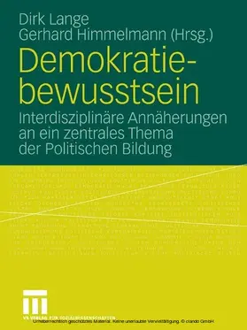 Lange / Himmelmann |  Demokratiebewusstsein | eBook | Sack Fachmedien