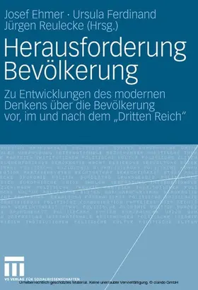 Ehmer / Ferdinand / Reulecke |  Herausforderung Bevölkerung | eBook | Sack Fachmedien