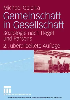 Opielka |  Gemeinschaft in Gesellschaft | eBook | Sack Fachmedien