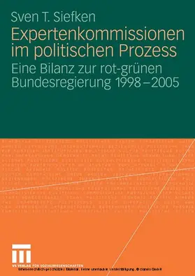Siefken | Expertenkommissionen im politischen Prozess | E-Book | www.sack.de