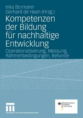 Bormann / de Haan / Haan |  Kompetenzen der Bildung für nachhaltige Entwicklung | eBook | Sack Fachmedien
