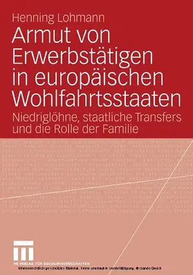 Lohmann |  Armut von Erwerbstätigen in europäischen Wohlfahrtsstaaten | eBook | Sack Fachmedien