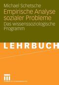 Schetsche |  Empirische Analyse sozialer Probleme | eBook | Sack Fachmedien