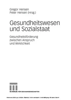 Hensen |  Gesundheitswesen und Sozialstaat | eBook | Sack Fachmedien