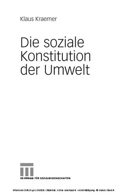 Kraemer |  Die soziale Konstitution der Umwelt | eBook | Sack Fachmedien