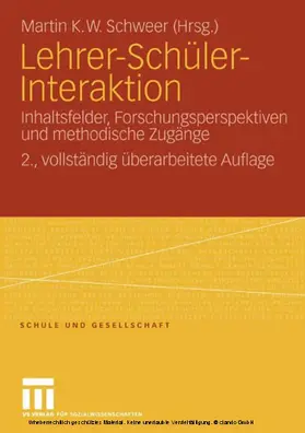 Schweer |  Lehrer-Schüler-Interaktion | eBook | Sack Fachmedien