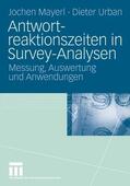Mayerl / Urban |  Antwortreaktionszeiten in Survey-Analysen | eBook | Sack Fachmedien