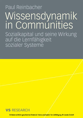 Reinbacher | Wissensdynamik in Communities | E-Book | sack.de