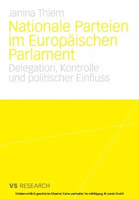 Thiem | Nationale Parteien im Europäischen Parlament | E-Book | www.sack.de
