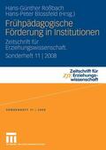 Roßbach / Blossfeld |  Frühpädagogische Förderung in Institutionen | eBook | Sack Fachmedien